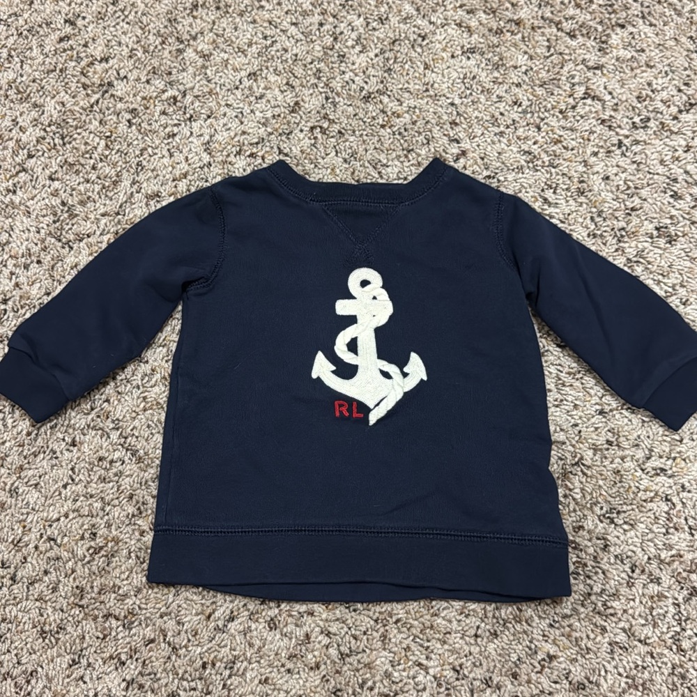 Ralph Lauren Navy Anchor Toddler Sweater